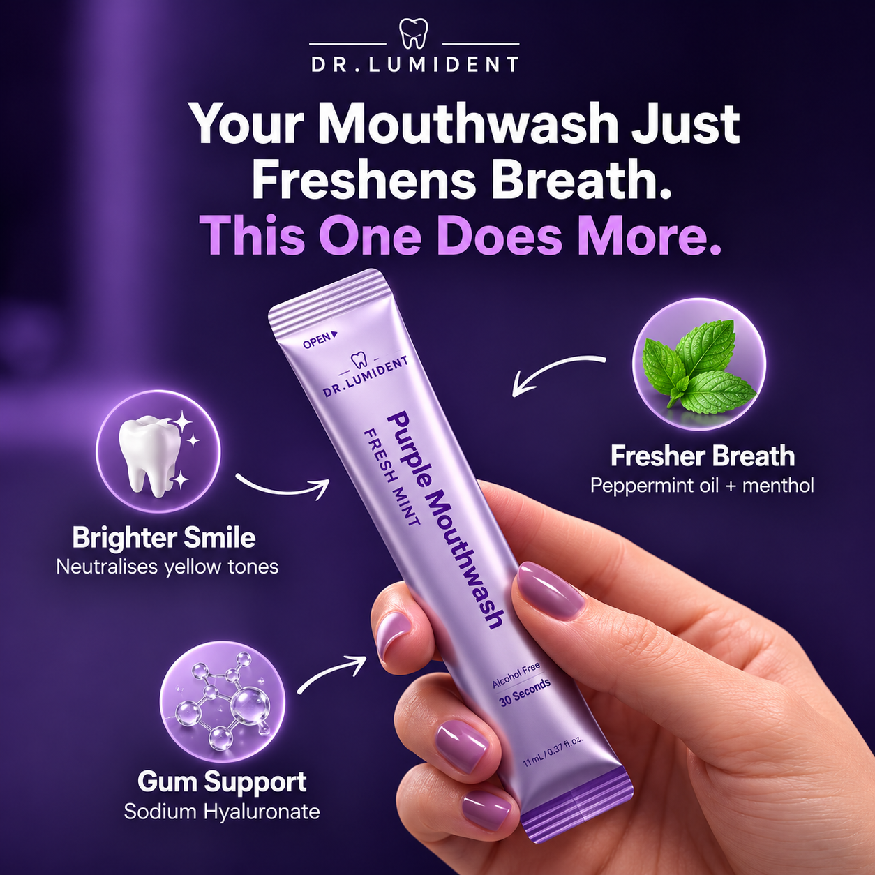 Dr. Lumident Purple Mouthwash