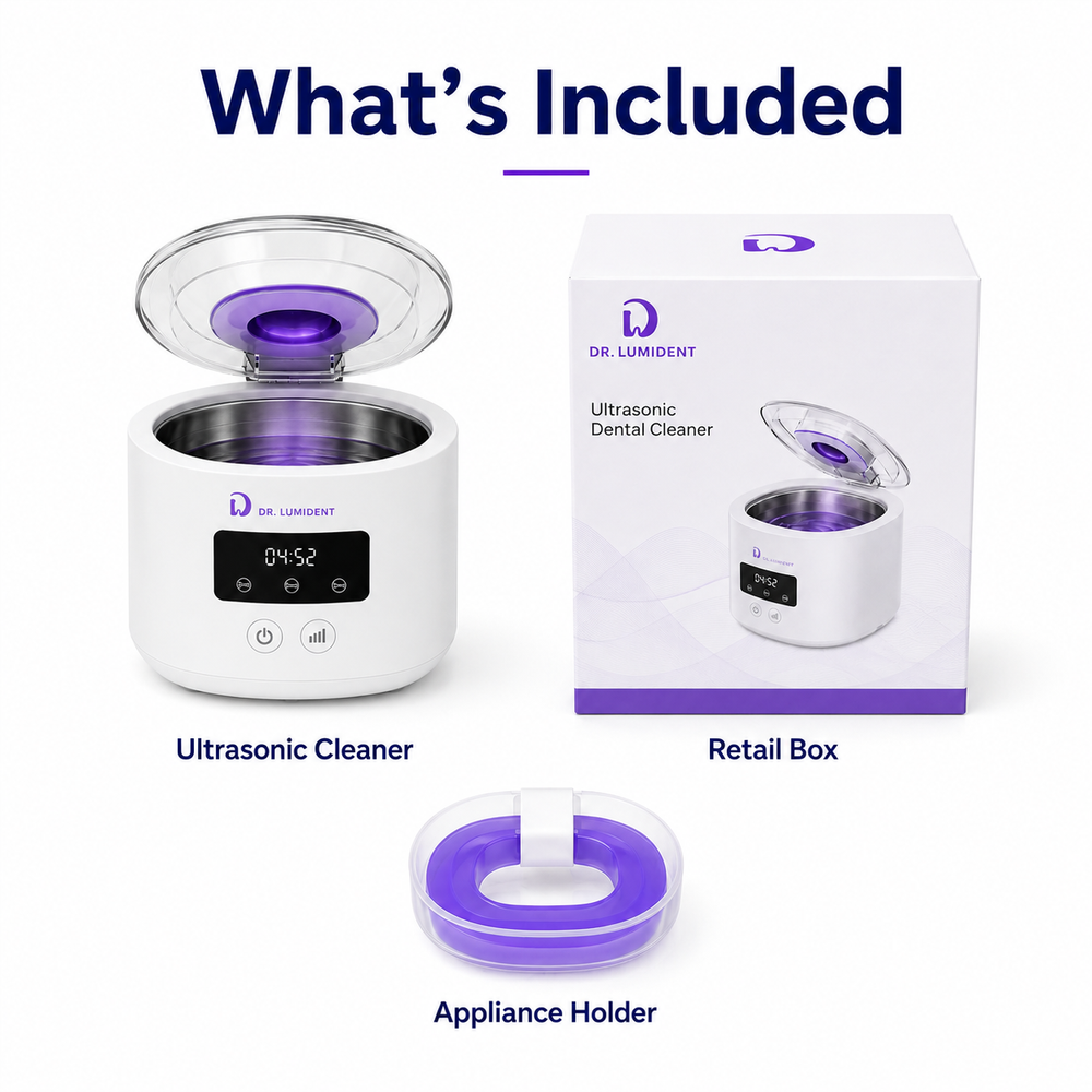 Dr. Lumident SonicClean Ultrasonic Dental Appliance Cleaner