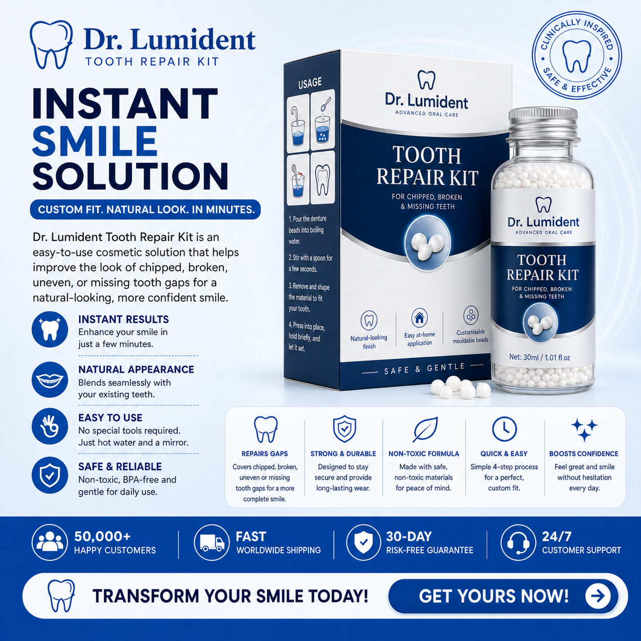 Dr. Lumident Sofort-Zahnreparatur-Set