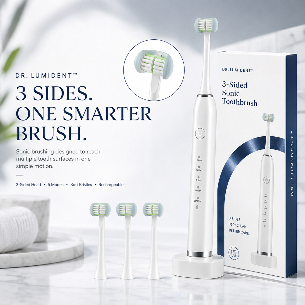 Dr. Lumident TriSonic 3-Sided Sonic Toothbrush