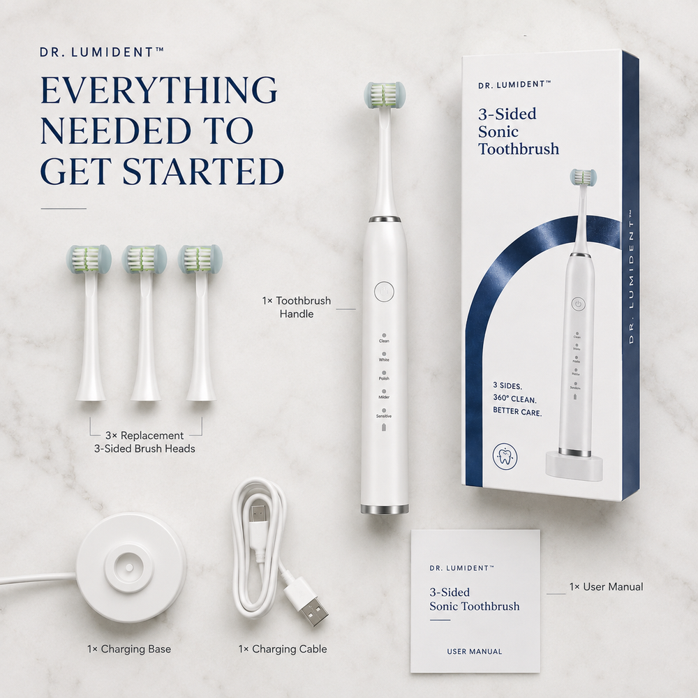 Dr. Lumident TriSonic 3-Sided Sonic Toothbrush