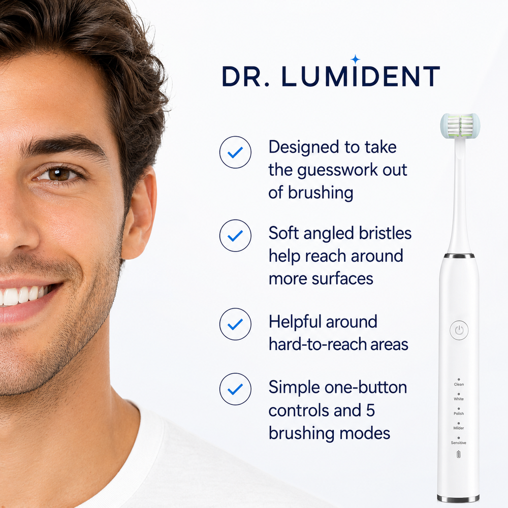 Dr. Lumident TriSonic 3-Sided Sonic Toothbrush