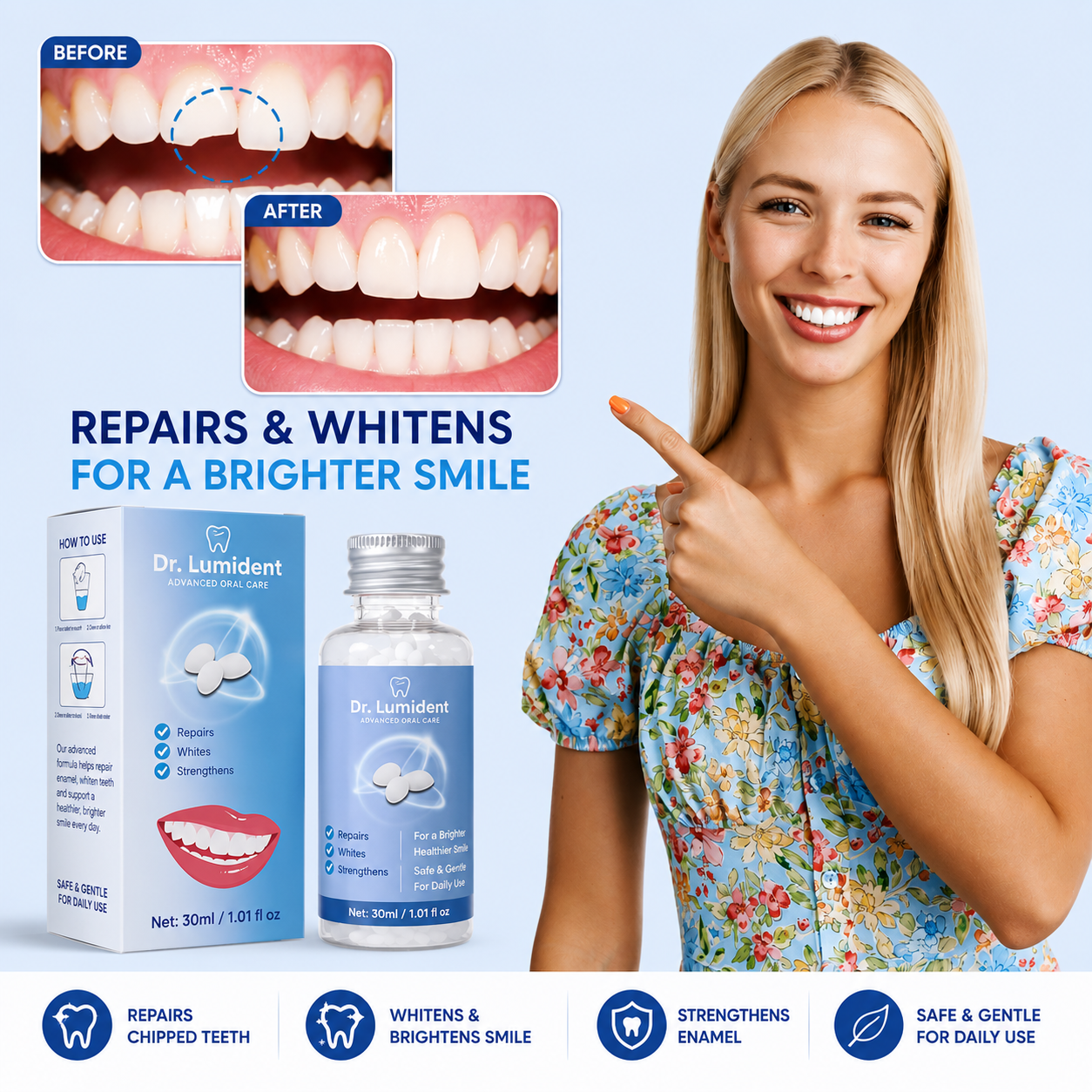 Dr. Lumident Instant Tooth Repair Kit