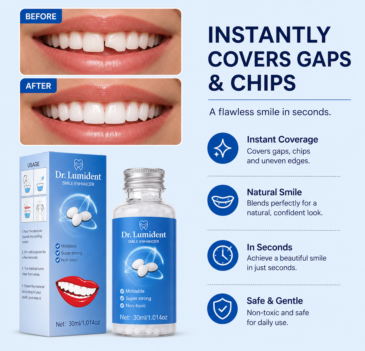 Dr. Lumident Instant Tooth Repair Kit